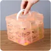 Caja de Almacenamiento Transparente con Tapa Desmontable para Bricolaje, Clasificación, Mini Joyero Organizador, Caja Portátil para Medicamentos de Viaje, Venta al por Mayor