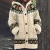 2025 Venta Caliente Estilo Étnico Retro Sudadera Casual con Capa Estampada 3D para Mujer Estación Independiente de Amazon Transfronteriza para Exportación