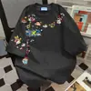 Camiseta Estampada de Desenho Animado Retro Americano, Gola Redonda, Manga Curta, para Mulheres, Verão, Casual, Solta, Tendência, Tops para Casal