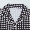 Cardigan Cruzado Europeu e Americano de Seda de Leite Pijama Preto para Mulheres, Shorts de Manga Curta, Conjunto Casual Respirável para Casa Atacado