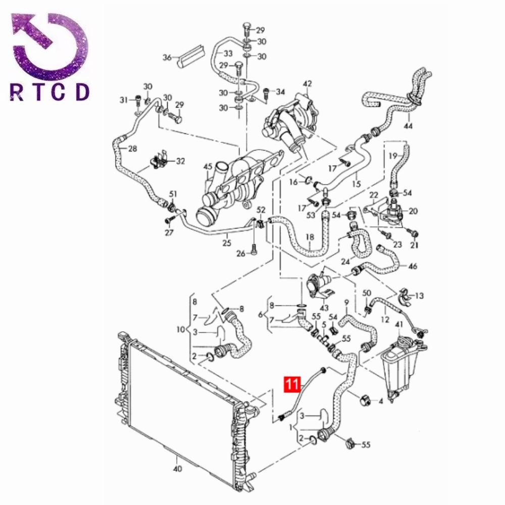 8R0121081AQ水箱散热器软管1