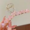 Clip de Corazón de Gelatina con Forma de Corazón Palpitante Clip Grande para el Cabello para la Parte Posterior de la Cabeza de las Mujeres Clip de Verano Tocado Fresco y Dulce