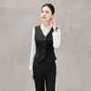 Traje de Colete Longo Feminino Outono/Inverno 2026 Uniforme Profissional Roupa de Trabalho Nova Roupa de Trabalho para Deslocamento OL Colete