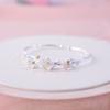 Pulseira Flor Flor para Estudantes Femininas, Estilo Floresta Simples, Estilo Nacional Fresco, Pulseira Aberta Versátil de Flor de Ameixa como Presente para Sua Namorada