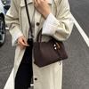 Bolso de Mano de Alta Gama, Bolso Cubo de Moda para Mujer, Bolso de Hombro Retro Simple Invierno 2025, Bolso Cruzado Elegante para el Trabajo