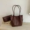 Bolso de mano tejido estilo vintage 2026 transfronterizo, Bolso de hombro simple de gran capacidad, Bolso versátil para ir al trabajo y uso diario Madre e Hijo