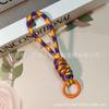 Cordón para teléfono móvil con nudo de color a juego, creativo, de preparación corta, para funda de teléfono móvil, llavero, cuerda antipérdida desmontable de 12 cm