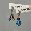 Te Dar uma Pequena Flor Azul: Brincos Texturizados de Nicho, Argolas Assimétricas Vintage, Acessórios para Orelha Emagrecedores, Novo Estilo Tendência