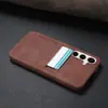 Capa de Celular com Inserção de Cartão em Pele de Cordeiro, Sensação de Toque, Adequada para Samsung S25Ultra, Meia-Cobertura A55/A54, Anti-Queda A15/A35