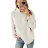 Otoño/Invierno 2025 Moda Femenina Europea y Americana de Amazon Transfronterizo Nuevo Sudadera de Color Sólido de Cuello Alto Peluda Top de Felpa para Mujer