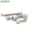 Tornillo de mano de acero inoxidable 304 tornillo redondo moleteado cabeza plana tornillo de ajuste M2M2.5M3M4M5M6M8