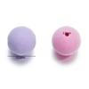 Color Macaron Flocado Agujero Recto Cuenta Redonda Joyería Agujero 2.5mm DIY Cadena para Teléfono Móvil Colgante para Coche Materiales para Abalorios Accesorios