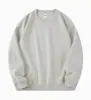 Sudadera de Algodón 350g Cuello Redondo Manga Larga Deportiva Holgada Cómoda Versátil Ropa para Grupo Ropa de Trabajo Unisex