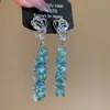 Aretes de Borla de Mariposa Súper Brillantes Incrustados con Diamantes de Aguja de Plata, Aretes Frescos Estilo Bosque, Aretes de Lujo Ligero de Gama Alta