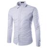 Comércio exterior quente nova moda masculina cor doce slim camisa juventude cor sólida business casual manga longa camisa masculina