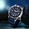 Reloj CJ de cuarzo esfera giratoria correa de caucho calendario simple reloj para hombre correa de caucho No. 8
