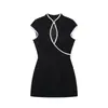 Para Comércio Exterior Transfronteiriço Europeu e Americano Roupas Femininas, Quente de Vendas no Aliexpress Verão Elegante Socialite Novo Estilo Chinês Cheongsam Curto