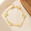 Versão Coreana do Novo Bracelete Clássico Preto e Branco de Trevo de Quatro Folhas Transfronteiriço para Mulheres, Luxo Leve, Moda de Alta Qualidade, Joia de Alta Qualidade