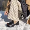 4cm Moda Casual Francesa Retrô Quente Sola Grossa Aumenta Altura Couro Genuíno Peludo Estilo Birkenstock Pequenos Sapatos de Couro para Mulheres