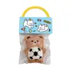 Lindo llavero de animal de peluche, caricatura de baloncesto, fútbol, colgante para bolsa, muñeco de pelota de tenis, pequeño regalo