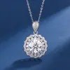 Xiaohongshu Kuaishou Douyin Influencer En Vivo Collar Chapado en Plata Piedra de Alto Carbono Diamante Cuadrado Lágrima Forma de Pera Colgante para Mujer Venta al por Mayor