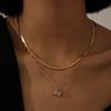 Collar Mini Burbuja 26 Letras Grandes Transfronterizo Europeo y Americano, Collar Multicapa Espiga, Regalo, Versátil y de Nicho