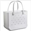 Bolsa de Playa Eva Spot del Fabricante Moda Simple Color Macaron Compras Cesta de Verduras DIY Hombro Agujero Bolsa