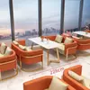 Cafetería Estilo Nórdico, Tienda de Té con Leche, Bar para Reuniones Informales, Cabina de Restaurante Occidental Comercial, Juego de Mesa y Sillas Sofá