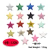 Suministro Transfronterizo de Parches Bordados de Estrella de Cinco Puntas con Purpurina para Ropa, Zapatos y Bolsos, Parches Decorativos, Parches Termoadhesivos Sin Coser