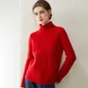 Camisa base 100% caxemira pura, novo suéter de malha trançada de gola alta outono e inverno para mulheres, suéter solto e macio de três fios