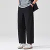Pantalones cortos nuevos de mezcla de lino 2026 con diseño de bolsillo trasero estilo americano, textura agradable para la piel, transpirables, suaves y estructurados, ropa casual para hombre