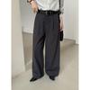 Pantalones Casuales Blancos Mmc Dition para Mujer Otoño Nuevo Rectos Sueltos Caídos de Gama Alta de Pierna Ancha Pantalones Scimitar