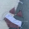 [5 colores] Nuevo traje de baño de dos piezas de lunares y rayas con un diseño escotado, perfecto para un look sexy y seductor