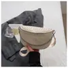 2026 Verano Nuevo Estilo Simple Retro Patrón Tejido Alto Valor Estilo Coreano Moderno Bolso Cruzado de Pecho Bolso de Cintura para Mujer