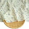 Pijama Infantil de Algodão de Grau Bebê, Crepe de Camada Dupla Plissado com Estampa de Desenho Animado, Tecido para Toalha de Saliva Acolchoada e Toalha de Banho