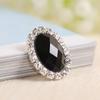 Borda Oval Plana Fivela de Diamante Chapéu de Noiva Acessórios de Corrente de Garra Crianças Cristal Vidro Fundo Prateado DIY Acessórios de Jóias