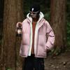 Chaqueta de Invierno para Hombre de Lana de Cordero Ropa de Invierno Abrigo Forrado de Polar Chaqueta Acolchada de Pareja Ropa Gruesa de Moda
