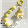 Nueva Cadena Transparente para Teléfono Móvil con Cuentas Pintadas a Mano, Colgante para Llavero de Coche, Accesorios para Colgar Equipaje, Cadena Colgante Antiperdida para Teléfono Móvil