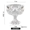 Copa de Cristal, Bol Alto Pequeño para Postre, Plato Pequeño para Fruta, Plato para Fruta, Copa para Helado, Flor de Rosa