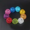 Nueva artesanía Lihua 2.5-3cm bola de alambre de color bola de ratán de color decoración de jardín de infantes hotel bola de color