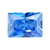 Atacado de Zircônia Aquamarina de Alta Temperatura com Incrustação de Cera, Pedras Soltas de Zircônia Aquamarina Artificial CZ Azul Brilhante com Fundo Pontiagudo e Formatos Especiais