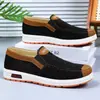 Zapatos de Tela Estilo Old Beijing para Hombre con Suelas de Goma, Casuales y Simples, Antideslizantes y Resistentes al Desgaste, Zapatos de Tela sin Cordones para Conducir, Zapatos de Trabajo Cómodos