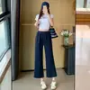 Calça de Caminhada Feminina com Resfriamento a Ar 2026 Verão Petite Reta Justa Calça de Moletom Emagrecedora Versátil Casual