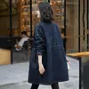 Chaqueta de mezclilla para mujer, nuevo modelo 2025 para primavera y otoño, talla grande, corte holgado, elegante, gabardina estilo mom, top delgado para principios de otoño