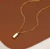 Collar Pequeño de Barra de Oro para Mujer 2025 Nuevo Popular Nicho Lujo Accesible Gama Alta Cadena para Clavícula Moderno Sencillo Versátil