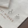 Aretes de Plata Fina 999 de Hoja Asimétrica con Cierre de Tornillo para Mujer, Aretes Elegantes de Diseño Simple y Nicho, Aretes Combinables
