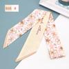 Lenço de Seda Versátil de 96 cm de Comprimento com Laço, Fita Floral e Fita Decorativa para Amarrar no Cabelo ou Decorar Bolsas como Lembrança