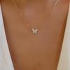Colar Borboleta Diamante Completo Atacado Europeu e Americano Transfronteiriço Nova Joia Moda High-End Estilo Ins Corrente Clavícula Colar Feminino