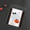 Embalagem de Panificação Transfronteiriça Saco Autoadesivo Sacola Autoadesiva Fofa de Halloween Sorridente/Abóbora para Embalagem de Biscoitos e Doces 10*10
