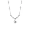 Colar de Prata de Lei S925 com Zircônia Quadrada Ultra Brilhante Pequena para Mulheres Luxo Leve Nicho Exquisito Corrente de Clavícula Presente para Namorada Melhor Amiga